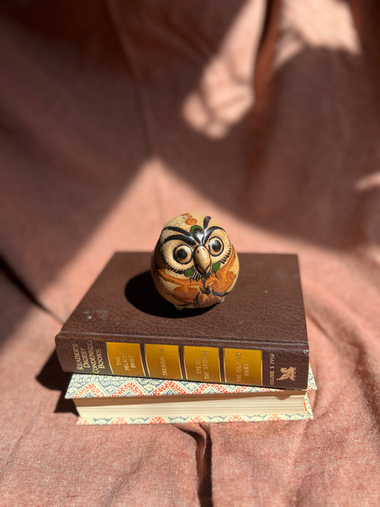 Hand-painted ceramic owl