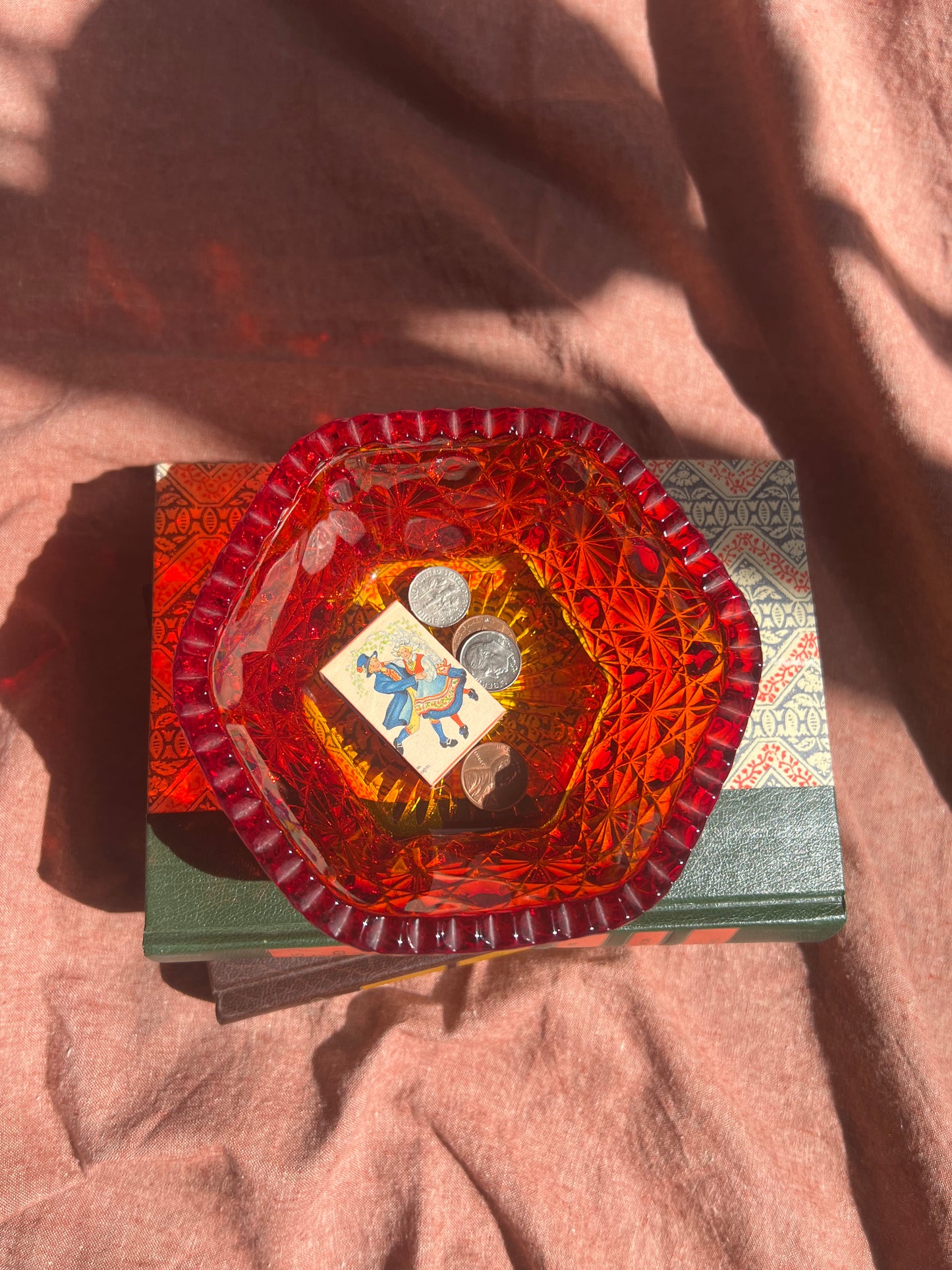 Hexagon glass bowl