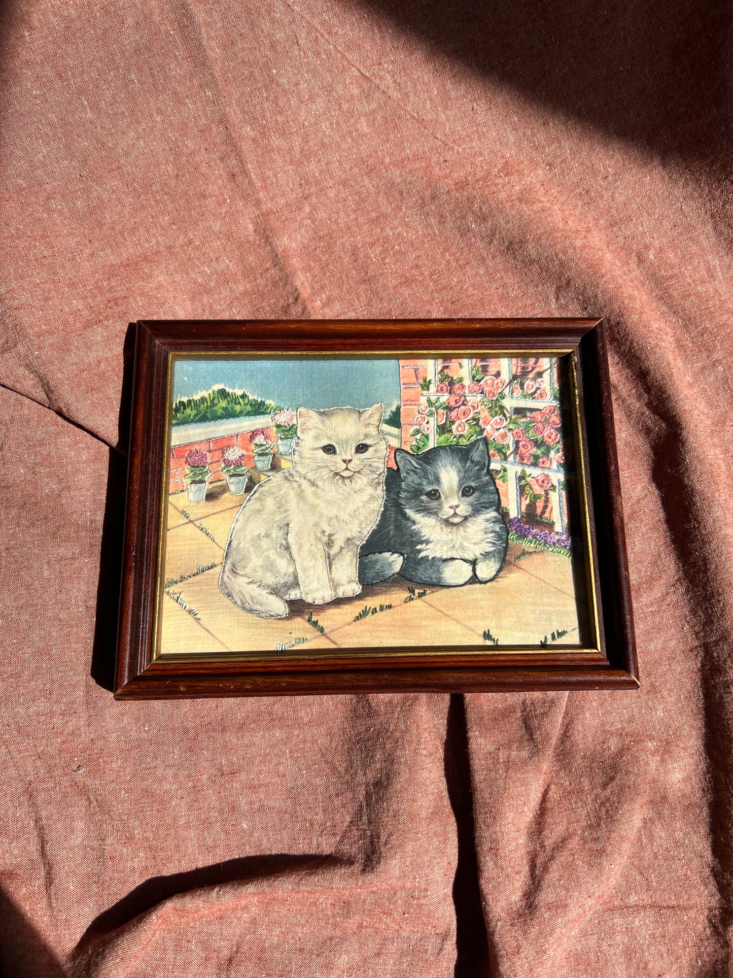Fabric cat art