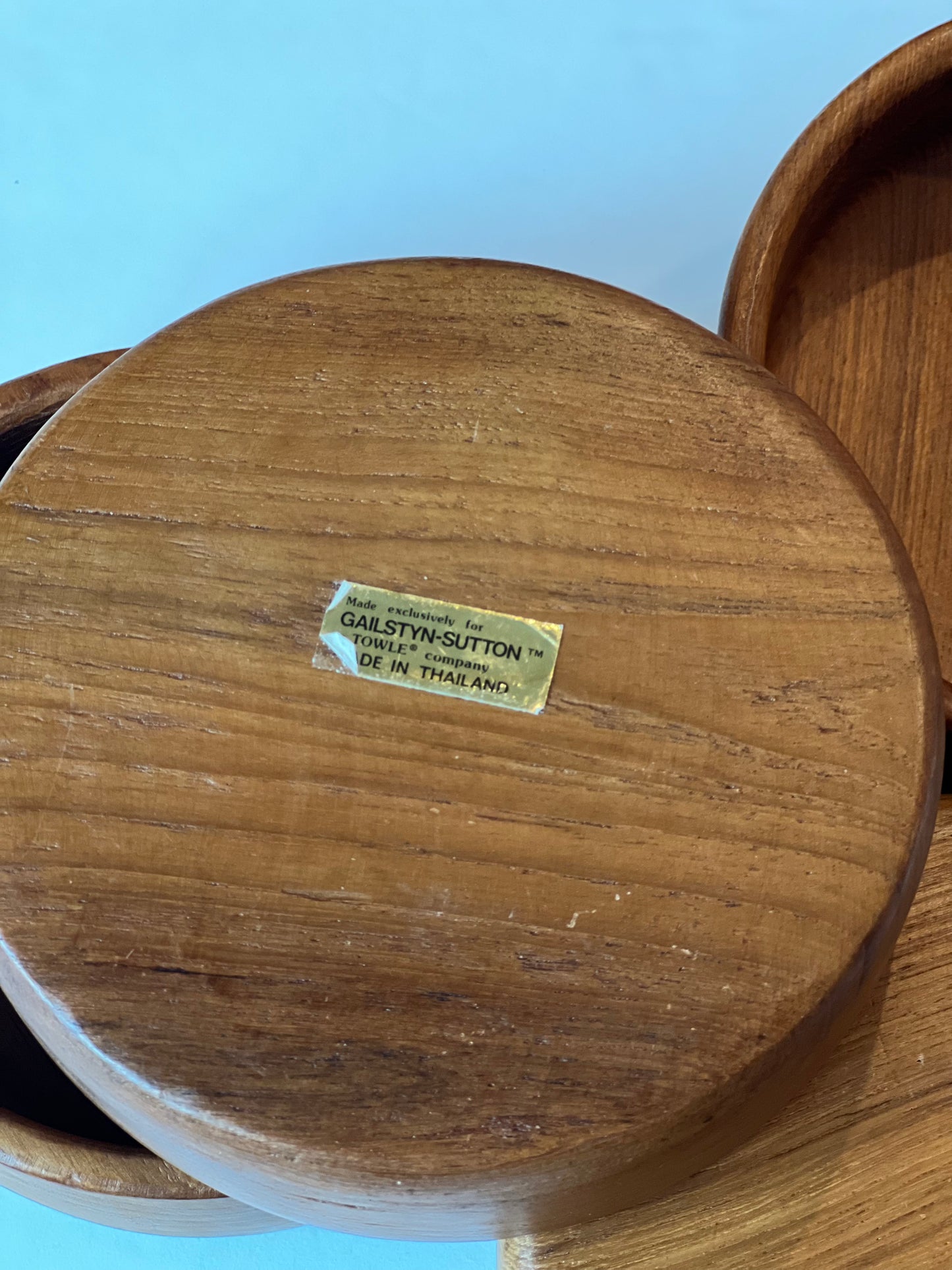 Vintage wood bowl set