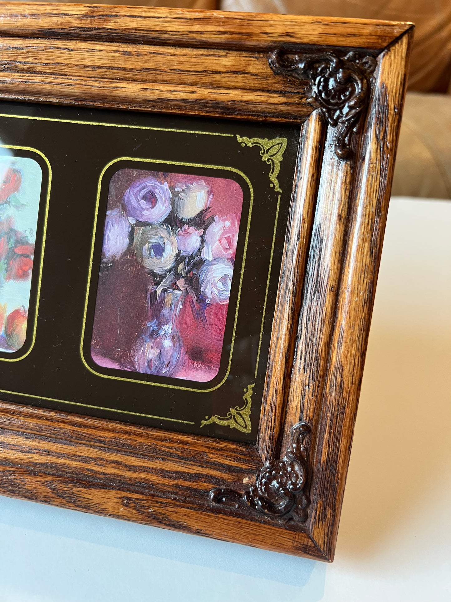Oak wood picture frame