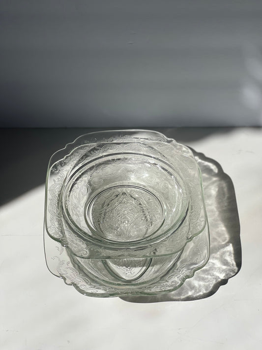Depression glass dishes