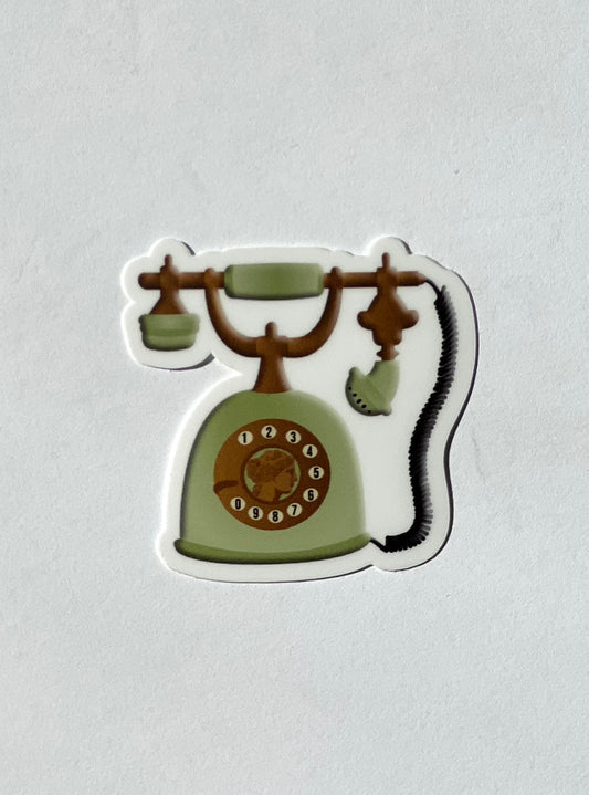 Vintage phone sticker