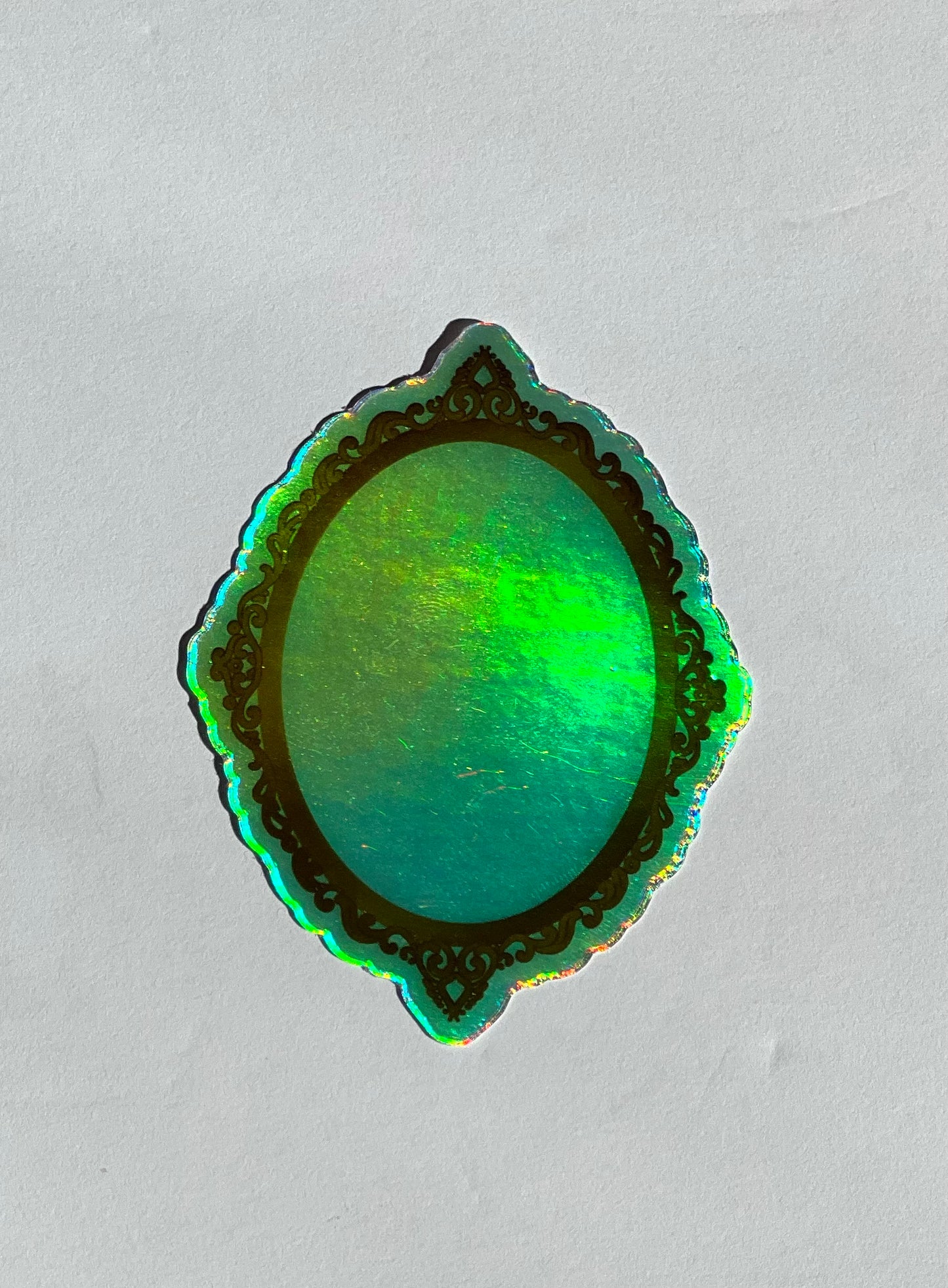Holographic vintage mirror sticker