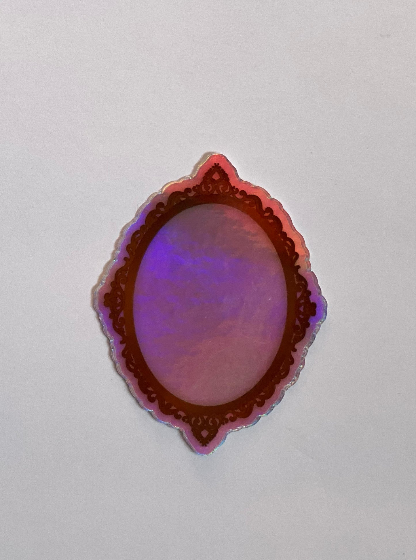 Holographic vintage mirror sticker