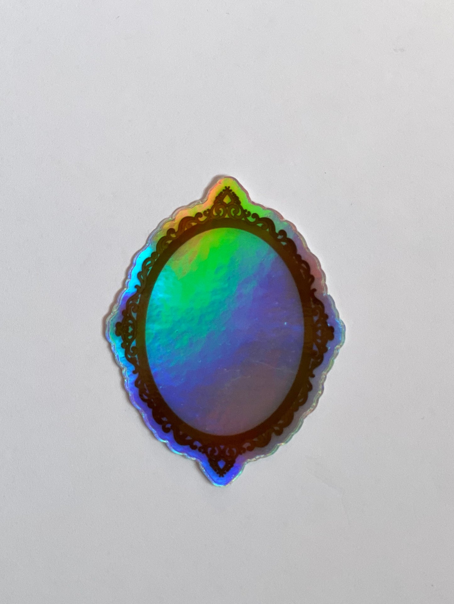 Holographic vintage mirror sticker