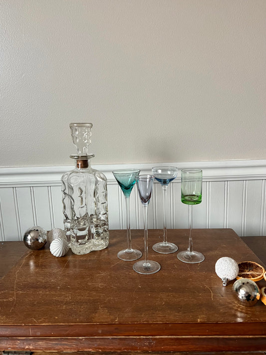 colorful cordial stemware