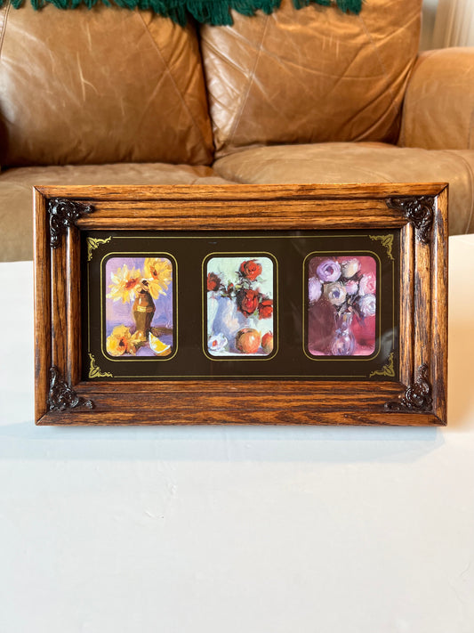 Oak wood picture frame
