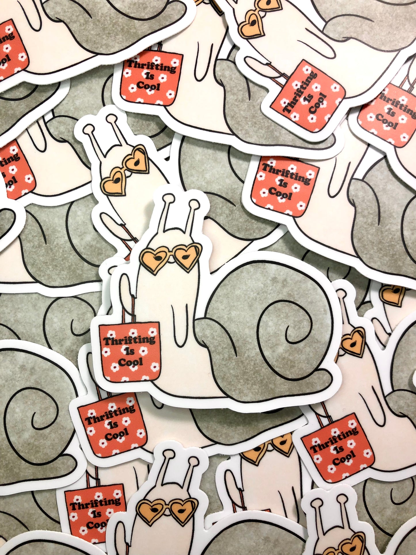 Groovy gal snail sticker